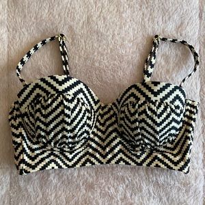 Chevron Bikini Top, Sz S